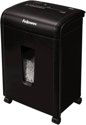 Fellowes 62Mc Micro-Cut Shredder, P-4 Security, 19L Bin Capacity, Quiet Operation, Safety Lock Feature, Up to 7 Minutes Run Time, Black | 62mc