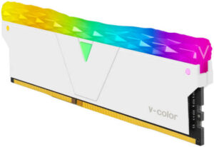 V-Color Prism Pro RGB 8GB DDR4 Desktop Memory, 3200MHz (PC4-25600) Clock Speed, CL16 CAS Latency, 1.35V Memory Voltage, RGB Synchronization, Support Intel XMP, White | TL8G32816D-E6PRKWS