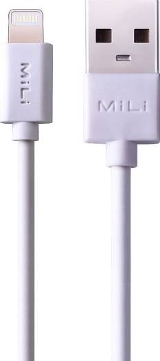 MiLi USB-A to Lightning Cable Apple MFi Certified - Charge & Sync Rust Resistant, Fast Charging - All iOS devices [iPhone / iPad / iPod] - PVC - 2M/6ft - White | HI-L20-W
