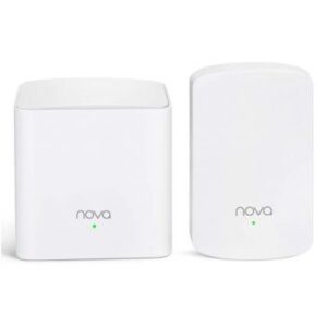 Tenda MW5 Nova Mesh WiFi System: Whole Home Coverage, Alexa compatible, Plug-in Design, 1200 Mbps Data Transfer, White, 2 Pack | MW5 2PK