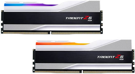 G.Skill Trident Z5 RGB 64GB (32GB x2) DDR5 Dual Channel Desktop Memory, 6000 Mhz Memory Speed, CL30 CAS Latency, Intel XMP 3.0, 288-Pin, 1.40V, White | F5-6000J3040G32GX2-TZ5RS