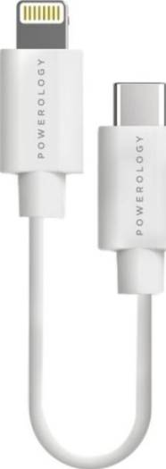 Powerology USB-C to Lightning Cable 0.25m - White | P025BCLWH