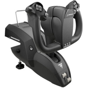 Thrustmaster TCA Yoke Boeing Edition Flight Stick Controller, 18 Buttons, 150° Wheel Rotation, Dual Throttles, 1 1 Scale Replica, For PC / Xbox One / Xbox Series, Black | TM-JSTK-TCA-YOKE