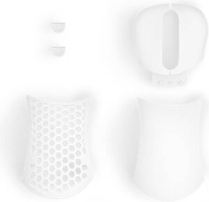 Pwnage Ultra Custom Ergo Extra Cover Sets Mouse Accessory, Button Cover, Solid Shell Cover, Honeycomb Shell Cover & 2-DPI Buttons Included, White | 13498