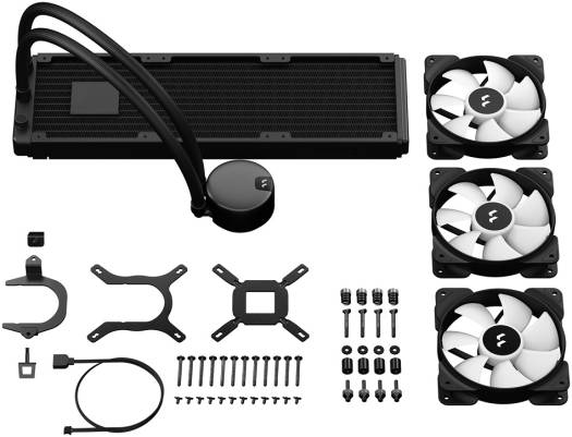 Fractal Design Lumen S36 RGB 360mm AIO CPU Liquid Cooler, LGA 1700 Support, Copper Cold Plate, Aluminium Fins & Radiator, Six ARGB LEDs, 3x 12 RGB PWM Fans, Support LGA 1700/AM5, Black | FD-W-L1-S3612 - Image 7