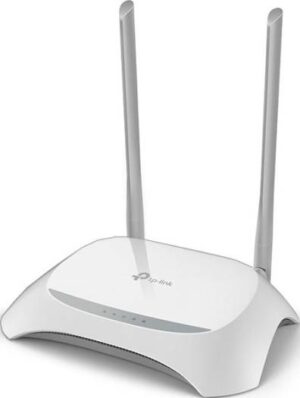 TP-Link 300 Mbps Wireless N Router, 2.4GHz Frequency, 300Mbps WiFi Speed, 2x Fixed Antennas, 1x 10/100 Mbps WAN Port, 4x 10/100 Mbps LAN Ports, White | TL-WR840N