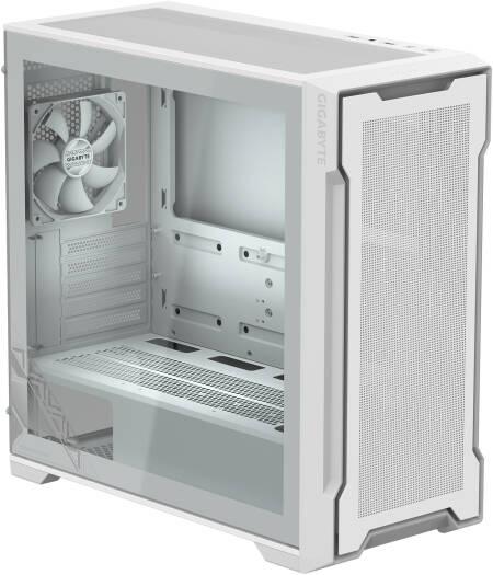 Gigabyte C102 Glass Ice Micro ATX Computer Case, 2x Pre-Installed 120mm Fans, Up to 360mm Radiator Support, 10x Fan Support, Dust Filters, 4mm Tempered Glass Side Panel, Ice | C102GI-M-ATX - Image 2