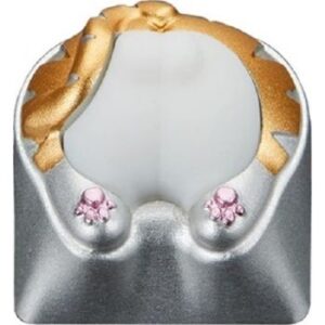 ZomoPlus Kitty Customized Keycap, Cherry MX Switches And Clones, With CNC Engraving, 1u Size, Silver | ZO-PS-KITTY