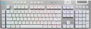 Logitech G915 X LIGHTSPEED Mechanical Keyboard, Tactile Switches, Double-Shot PBT Keycaps, LIGHTSYNC RGB Illumination, Tri-Mode Connectivity, English (US) Layout, White | 920-012690
