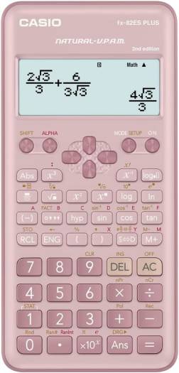Casio Standard Scientific Calculator PINK - Non Programmable 10 + 2 digits 252 Functions - FX-82ESPLUS-2PKWDT
