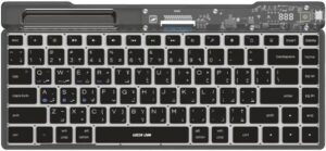 Green Lion Transparent keyboard, Universal Connectivity, LED Dispaly Screen, intelligent Energy Saving, 80 Hour Working Time, 10M Stable Wireless Transmission, Connect X3 Devices - Black