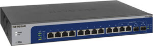 NETGEAR XS512EM 12-Port Gigabit Managed 5-speed Networking Switch with 2x Shared SFP+ Ports, 240 Gb/s Bandwidth, Supports up to 64 VLANs & up to 128 Multicast Groups, 76.5W Power, | XS512EM-100EUS