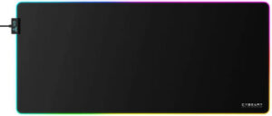 Cybeart Ghost Aurora Mouse Pad, Premium LED RGB Lighting, Exclusive Micro-Woven Cloth, Spill Proof Surface, Never Fray Edges W/ Reinforced Stitching, Esports Grade Never-Slip Base, XXL, Black, | Ghost