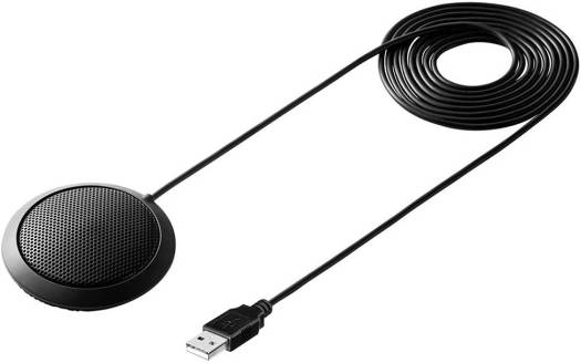 Stereo Microphone Omnidirectional Condenser Mic USB Connector, 360° Omni Direction, 3m Sound Pick Up Distance, Effective Transmission, For Online Meeting, Business Conference, Black | V3191 - Image 2