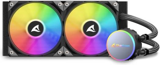 Sharkoon S70 RGB 240mm AIO Liquid CPU Cooler, 120mm Addressable RGB PWM Fans, 600 ~ 2,000 rpm Fan Speed, 77.7 CFM Airflow, 12x Addressable RGB LED, LGA 1700 / AM5, Black | 4044951037995 - Image 3