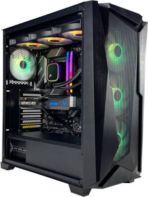 Overdrive Vortex Gaming PC - AMD Ryzen 7 7700X 8 Cores 16 Threads, NVIDIA RTX 5070 12GB, 32GB DDR5 RAM 6000MHz, 1TB SSD Gen 4, 750W Gold PSU, 360mm Liquid Cooler, Wi-Fi + BT