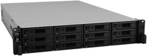 Synology RackStation RS3618xs 12-Bay NAS Server, Intel Xeon D-1521 Quad-Core, 2.4GHz, 8GB DDR4 RAM, 500W Power Supply, 4x Gigabit ETH, 2 x USB 3.0-A, 2x PCIe Gen 3.0 x8, 2x Expansion, Black | RS3618XS