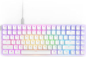NZXT Function 2 MiniTKL Gaming Keyboard, Linear Optical Switches, N-Key Rollover, PBT Keycaps, Anti-Ghosting, RGB Per-Key, Wired Detachable, 2m Cable Length, US ANSI Layout, Matte White | KB-002NW-US