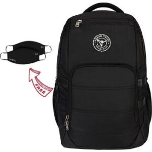 Urban Tribe Accelerator 30L Laptop Backpack for Men and Women, 15.6 inch Laptop Compartment, Water Repelent + 2 Masks - Black | B01M6WLGH0