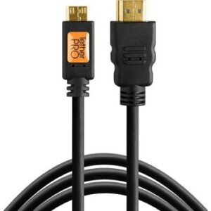 Tether Tools TetherPro Mini-HDMI (C) to HDMI (A) Cable - 15′ (4.6M) - Black | TPHDCA15