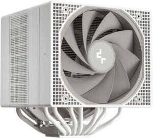 DeepCool Assassin IV Dual-Tower CPU Cooler, 140/120mm FDB Fans, Up to 1700 rpm Fan Speed, 79.1 CFM Fan Airflow, 4-Pin PWM Fan Connector, Supports Intel & AMD Sockets, White | R-ASN4-WHNNMT-G