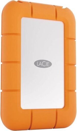 LaCie 500GB Rugged Mini USB 3.2 Gen 2x2 External SSD, 500GB Storage Capacity, Up to 2000 MB/s Transfer Speeds, 20 Gb/s USB-C 3.2 Gen 2x2 Interface, Windows & Mac Compatible, Orange | STMF500400
