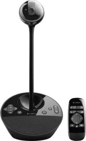 Logitech BCC950 Conference Cam, 1080p HD Up to 30fps Camera, UVC H.264, Auto-focus, Camera Height Extender, Omni-directional Mic, Built-in Full Duplex Speakerphone, Black | 960-000867|960-001005