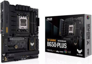 ASUS TUF GAMING B650-PLUS ATX Motherboard, AM5 Socket, AMD B650 Chipset, Realtek 2.5Gb Ethernet, 4 xDIMM DDR5 Memory 128GB Max, 1x PCIe 4.0/3.0 x16, 4x SATA 6Gb/M.2, 1HDMI/DP | 90MB1BY0-M0EAY0