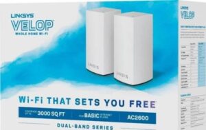 Linksys WHW0102 Velop Whole Home Intelligent Mesh WiFi System, Dual-Band - 2-Pack, | WHW0102