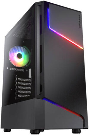 Cougar MX360 Dual Blades of Lightning RGB Mid Tower PC Case, Supports up to 360MM Radiator, 315MM Graphics Card, 170MM CPU Cooler, USB 3.0 x 2, USB 2.0 x 1, Audio, RGB Button, Black | 385CC60.0001