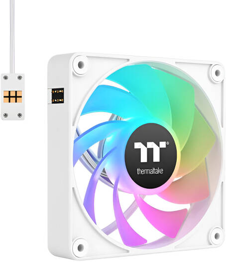 Thermaltake CT120 EX Reverse ARGB Sync PC Cooling Fan, 120mm Sizes, Reversed Blades, 2000 RPM Fan Speed, 65.82 CFM Fan Airflow, Hydraulic Bearing Type, Pack of 3, Snow | CL-F194-PL12SW-A - Image 2