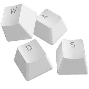 Razer PBT Keycap + Coiled Cable Upgrade Set for Mechanical & Optical Gaming Keyboards, Mercury White | RC21-01490900-R3M1