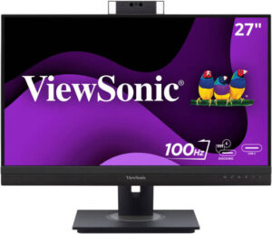 ViewSonic VG2757V-2K Conferencing Monitor, 27" IPS Display, QHD Resolution, 100Hz Refresh Rate, 5ms (GtG) Response Time, Anti-Glare Type, Hard-Coating (3H), Haze 25% Surface, Black | VG2757V-2K