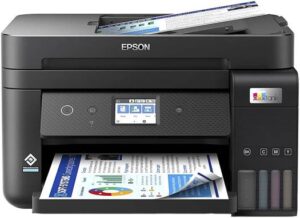 Epson EcoTank L6290 A4 Wi-Fi Duplex All-in-One Ink Jet Printer, 4800 x 1200 dpi Resolution, 15.5ipm Print Speed, 7500 Pages, LCD Screen, ADF Capability, Spill-free Ink Refilling, Black | L6290