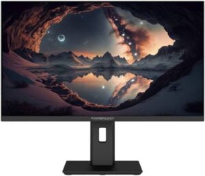 Powerology Office Monitor, 27" AUO Panel, 4K UHD Resolution, 60Hz Refresh Rate, 4.6ms (OD) Response Time, AMD FreeSync Tehcnology, HDR Enhanced Visual Contrast, Black | P4KOM27BK