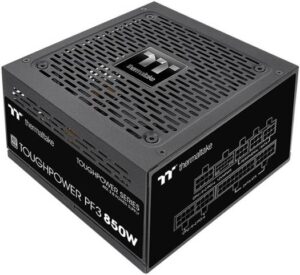 Thermaltake Toughpower PF3 Platinum Full Modular Power Supply, 850W Output Capacity, Compact Design, PCIe Gen 5.0 Ready, Active PFC, Black | PS-TPD-0850FNFAPK-3
