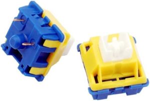 Redragon A113 Bullet-B Tactile Mechanical Switch-24 Pcs, 3-Pin Plate Mounted Blue Switches Equivalent, Hot-Swappable DIY Keyboard Clicky Switch Mod, 50 Million Click, Parrot - Blue | A113 B