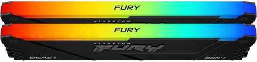 Kington Fury Beast RGB 16GB ( 2x 8GB ) DDR4 Desktop Memory Kit 3200MT/s Memory Speed CL16 CAS Latency 288-Pin Kit AMD Ryzen Ready Intel XMP Certified Black KF432C16BB2AK2/16 - Image 2
