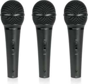 Behringer Xm1800S Ultravoice Dynamic Microphone (Pack Of 3)(Color May Slightly Vary From Black To Dark Grey)