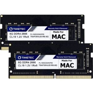 Timetec Hynix IC Apple 16GB Kit (2x8GB) DDR4 2666MHz PC4-21300 SODIMM Memory Upgrade for Mac Mini 8,1 Late 2018 3.0 GHz Core i5/ 3.2 GHz Core i7/ 3.6 GHz Core i3 | 78AP26NUS1R8-8GK2