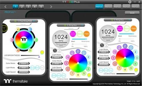 Thermaltake Floe DX RGB 360 TT Premium Edition, Material:Copper, Rated Voltage :12 V / 5V, Motor Speed :3600 R.P.M, Dimension:120 x 120 x 25 mm, Noise Level:19 ~ 23.9 dB-A | CL-W256-PL12SW-A - Image 5