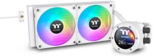 Thermaltake TH240 V2 Ultra EX ARGB Sync All-In-One Liquid Cooler, AlO Liquid CoolingFan, 120mm*2, PWM 500~2000 RPM, Mirror Waterblock, MB ARGB Sync Control, Snow | CL-W425-PL12SW-A