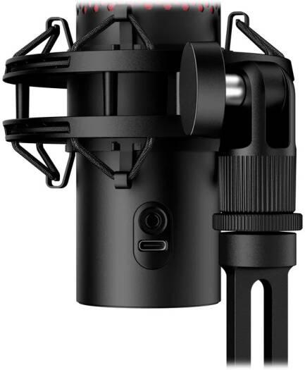 HyperX QuadCast 2 USB Microphone, Hi-Res Studio-Quality Recording, Intuitive On-Board Controls, Removable Shock Mount, Tap-to-Mute Sensor, Stunning HyperX Red Lighting, Black | QuadCast 2 - Image 7