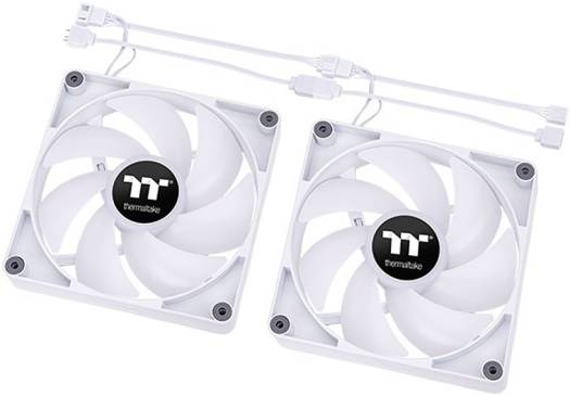 Thermaltake CT120 ARGB Sync PC Cooling Fan, PWM 500~2000 RPM Fan Speed, 57.05 CFM Airflow, Hydraulic Bearing, 4 PIN PWM, 3 PIN-ARGB, Pack of 2, White | CL-F153-PL12SW-A - Image 4