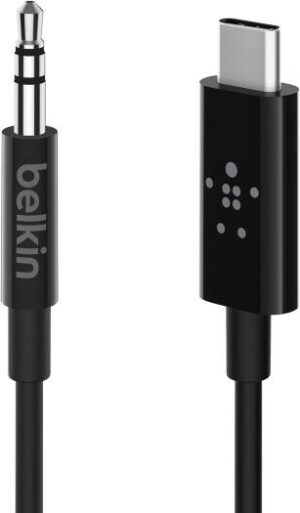 Belkin Rockstar 3.5Mm Audio Cable With Usb, C Connector, Usb, C To 3.5Mm Audio Cable, Usb, C To Aux Cable, 3Ft/0.9M