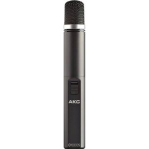 AKG C1000S Small-Diaphragm Condenser Microphone, Polar-Pattern Converter, Switchable Low-Cut Filter, Pre-polarized Design, Black | 3354X00010