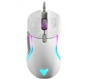 SteelSeries Rival 5 Destiny 2 Edition Wired Optical Mouse, With RGB Lighting, 40G Acceleration, 1000Hz / 1 ms Polling Rate, 9 Buttons, 100-18000 CPI Increments, Gray | 62552