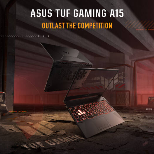 ASUS TUF Gaming A15 FA506NF Gaming Laptop, 15.6" FHD 144 Hz Display, AMD Ryzen 5 7535HS CPU, 8GB RAM, 512GB SSD, NVIDIA GeForce RTX 2050 4GB, Backlit ENG-ARB K/B, Win11 Home, Black | 90NR0JE7-M00450 - Image 2
