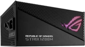 ASUS ROG STRIX 1200W Aura Edition Full Modular Power Supply, 80 PLUS Gold, ATX12V, 135mm Axial Tech Fan, Dual Ball Fan Bearings, Aluminum Case, Aura Sync, Black | 90YE00P0-B0NA00