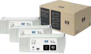 HP 83 Designjet Triple Pack Black UV Ink Cartridge | C5072A